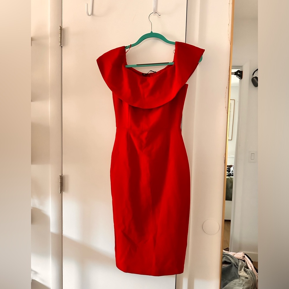ZARA BASIC collection RED DRESS size XS !! Such a beautiful dress!